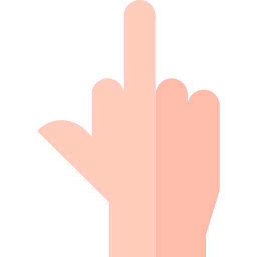 Middle finger sign language hater gesture icon Middle finger sign language hater gesture icon