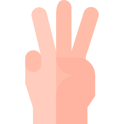 Three fingers gesture up middle finger icon