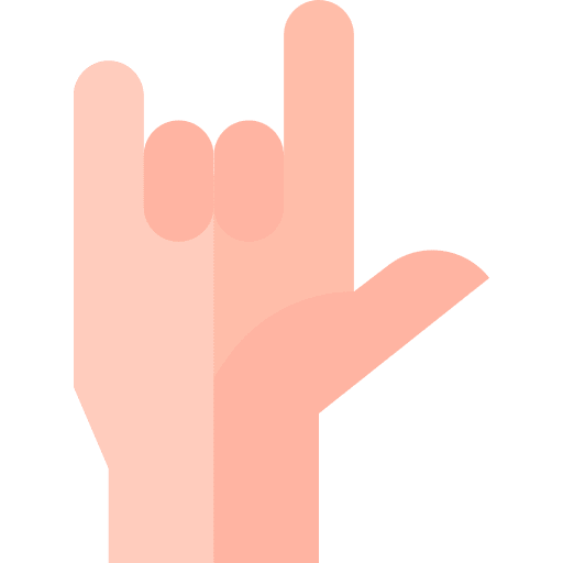 Hand gesture rock and roll heavy metal icon Hand gesture rock and roll heavy metal icon
