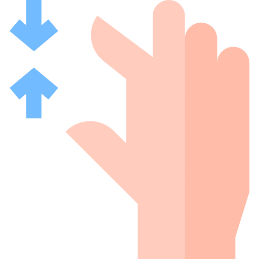Pinch hands and gestures slide gesture icon Pinch hands and gestures slide gesture icon