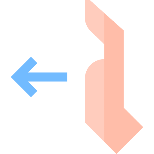 Push hands and gestures gesture left arrow icon Push hands and gestures gesture left arrow icon