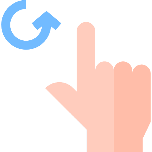 Rotate finger gesture hands and gestures icon Rotate finger gesture hands and gestures icon