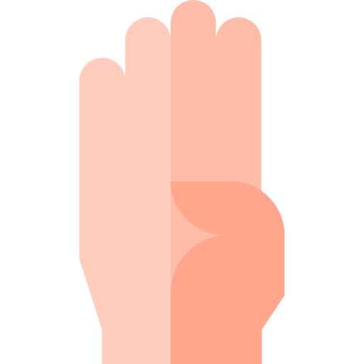 Stop sign language finger wait icon Stop sign language finger wait icon