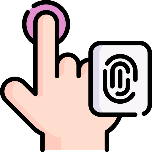 Touch id identification fintech touch id icon