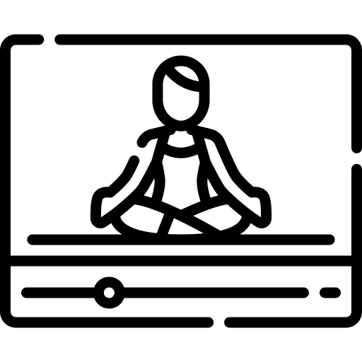Yoga video wellness relax icon Yoga video wellness relax icon