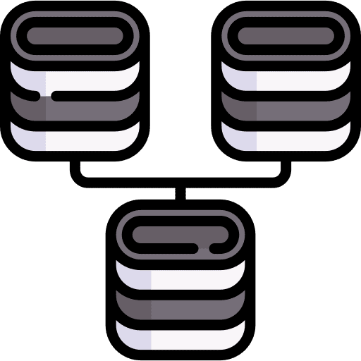 Big data seo and web storage technology icon Big data seo and web storage technology icon