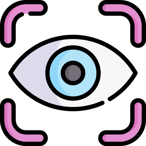 Eye scanner vision electronics eye recognition icon