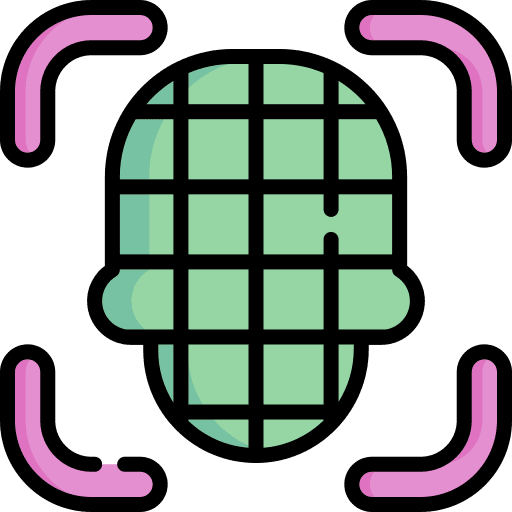 Face scanner industry engineering face icon Face scanner industry engineering face icon