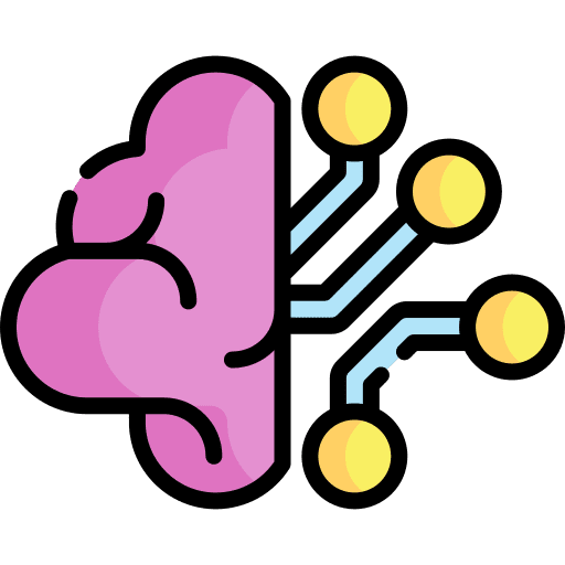 Artificial intelligence automaton futuristic brain icon Artificial intelligence automaton futuristic brain icon