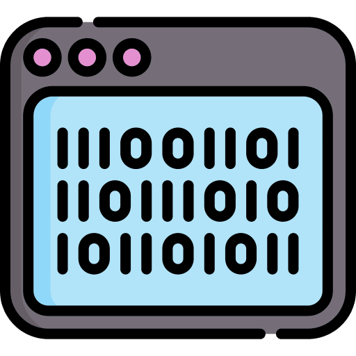 Binary code seo programing language binary code icon Binary code seo programing language binary code icon