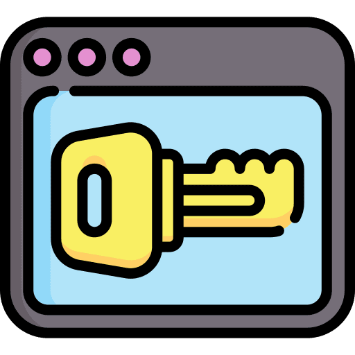 Key browser password interface icon Key browser password interface icon