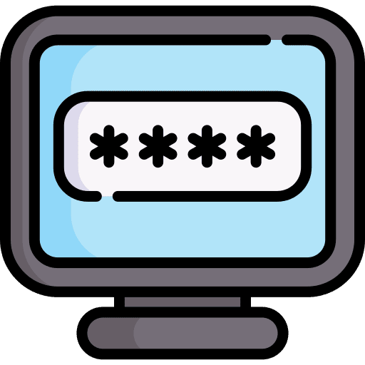 Password secure electronics security icon Password secure electronics security icon