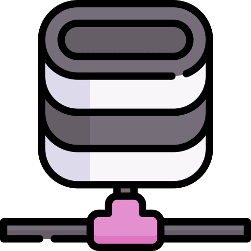 Server storage multimedia database icon Server storage multimedia database icon