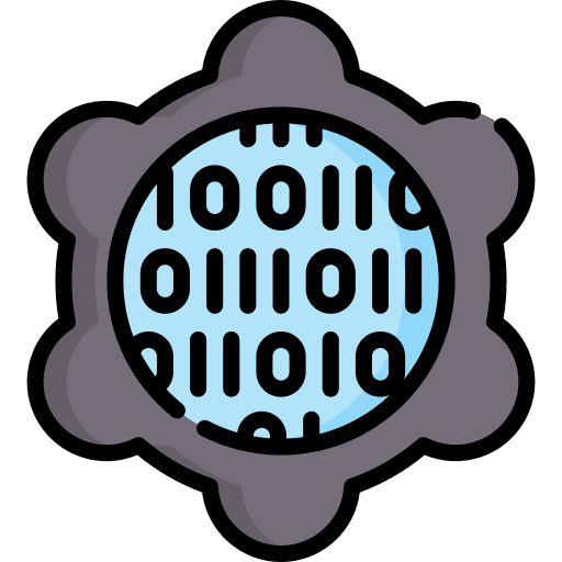 Binary code binary code process settings icon Binary code binary code process settings icon