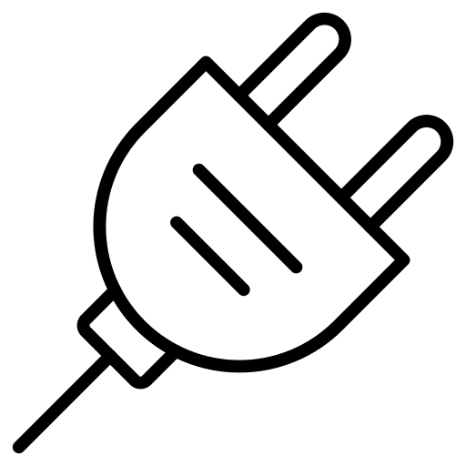 Plug connector electronics plug icon