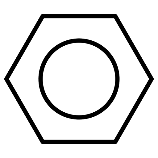 Screw nut bolt construction and tools icon