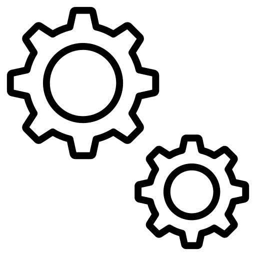 Setting construction and tools setting cogwheel icon Setting construction and tools setting cogwheel icon