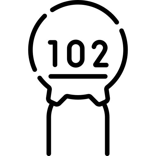 Capacitor electrical component semiconductor construction and tools icon