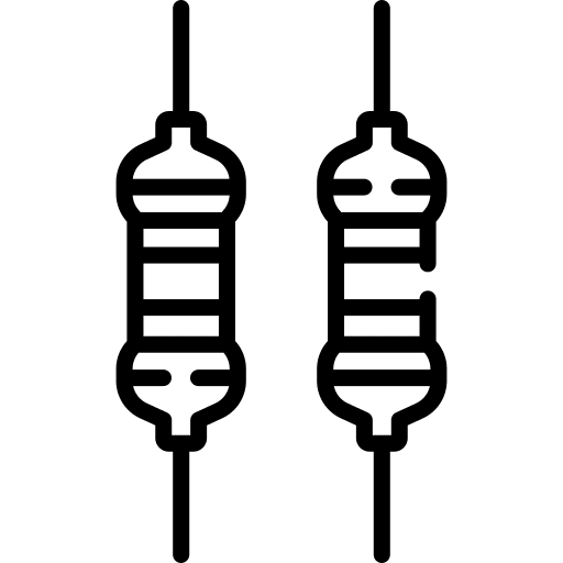 Resistor semiconductor construction and tools resistor icon