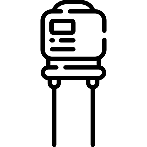 Capacitor electronics circuit semiconductor icon Capacitor electronics circuit semiconductor icon