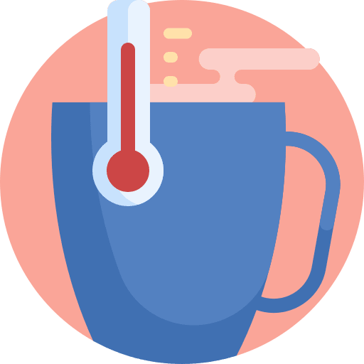 Hot drink tea bag temperature hot tea icon