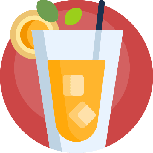 Iced tea straw ice refreshing icon