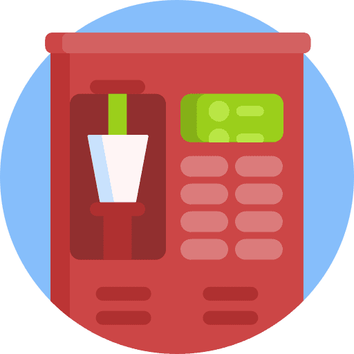 Vending machine beverage coffee machine shopping icon