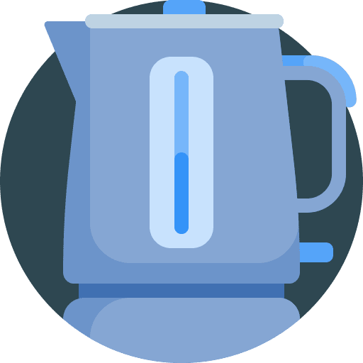 Electric teapot food and restaurant boiler kettle icon