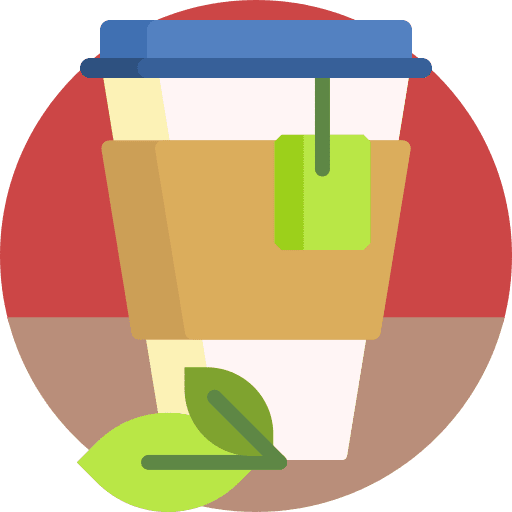 Paper cup tea bag take away tea icon