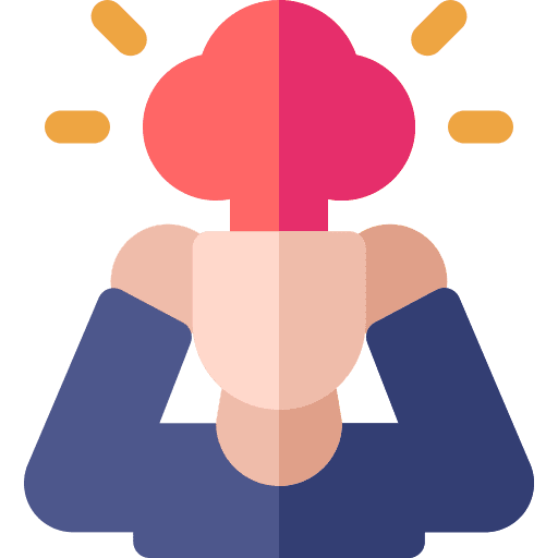 Frustration head avatar creative process icon