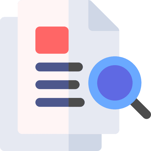Research investigation education archive icon