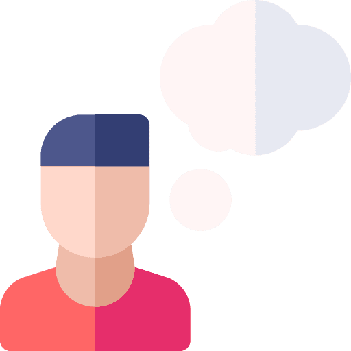 Thinking think plan user icon Thinking think plan user icon