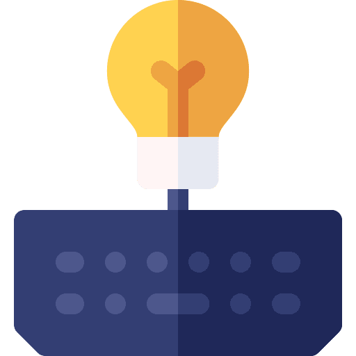 Copywriting art and design writer light bulb icon Copywriting art and design writer light bulb icon