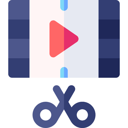 Video editing film editor video editing scissors icon Video editing film editor video editing scissors icon