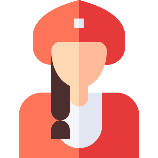 Woman russian profile beret icon