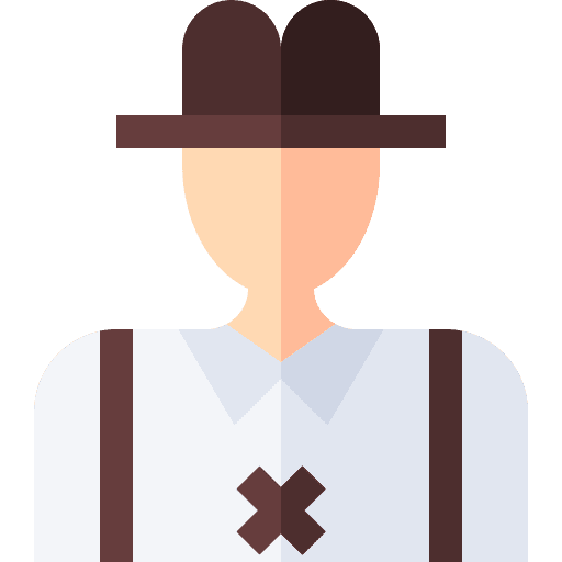 Man german hat tyrolean icon Man german hat tyrolean icon