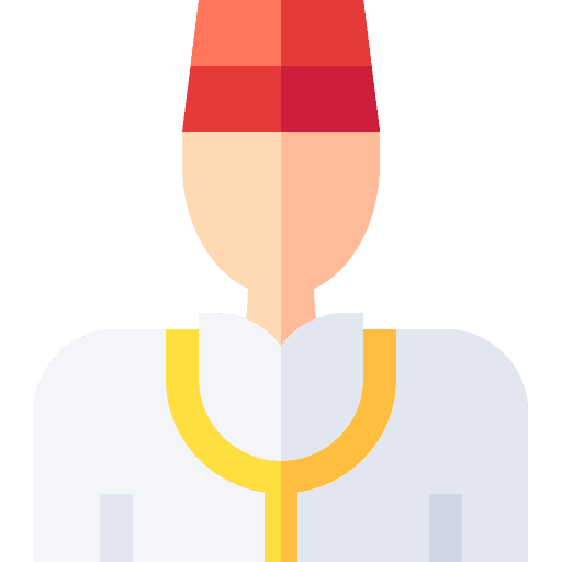 Man hat profile avatar icon Man hat profile avatar icon