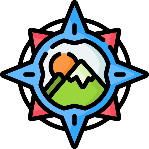 Adventurous adventurous adventure cardinal point icon
