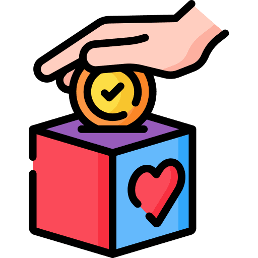 Charity charity money box icon