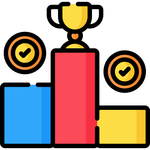Competitive podium position trophy icon