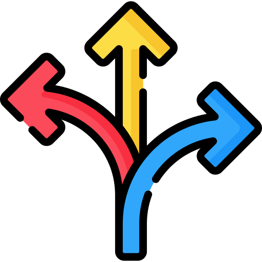 Flexibility option arrows direction icon