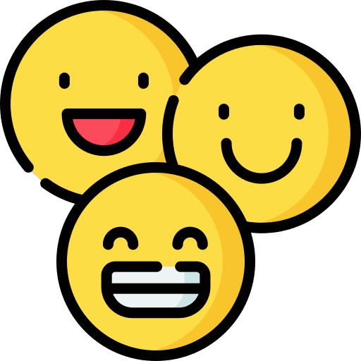 Positivity feeling emotion smile icon