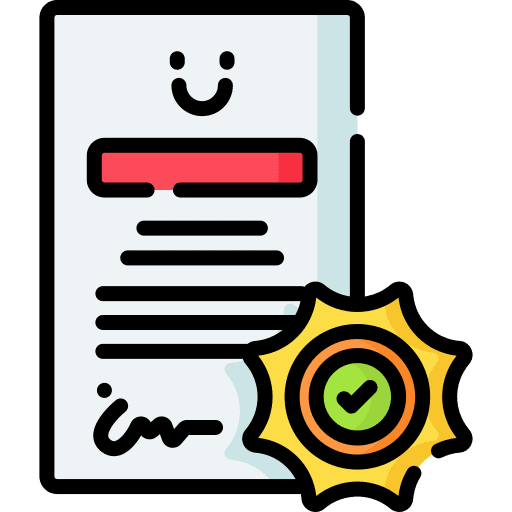 Commitment agreement check paper icon