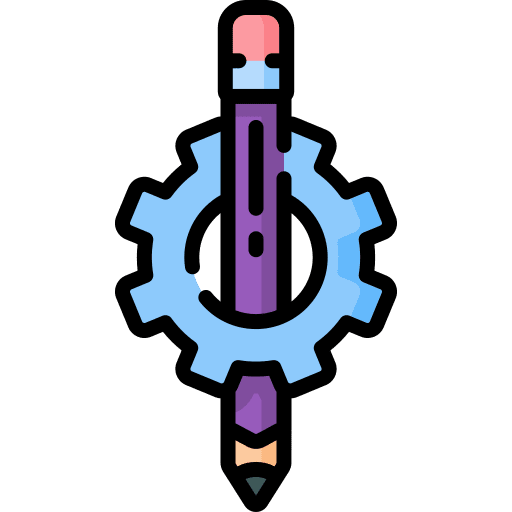 Creativity art and design creative process education icon