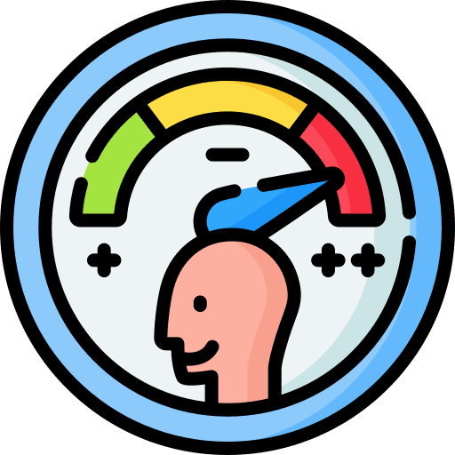 High performance user efficiency meter icon