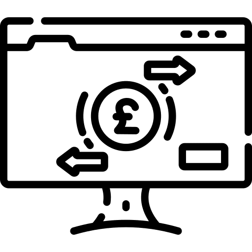 Transaction computer network monitor icon