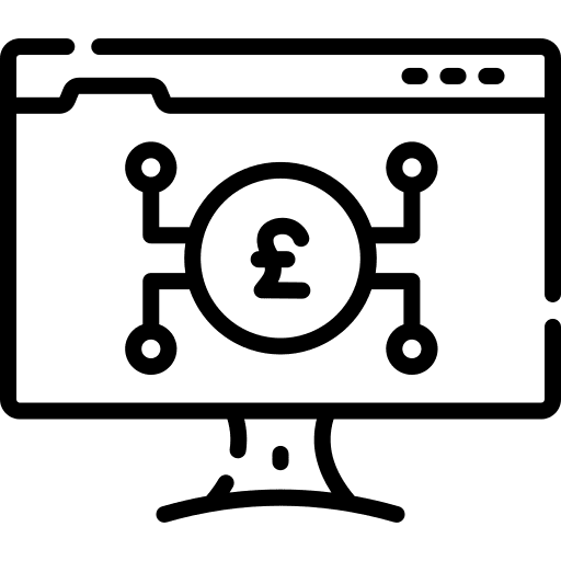Computing computing screen money icon Computing computing screen money icon