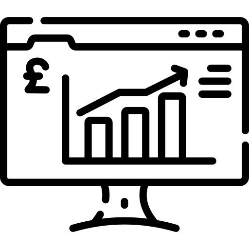 Statistics money digital economy statistics icon Statistics money digital economy statistics icon