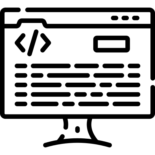 Web development monitor web development coding icon Web development monitor web development coding icon