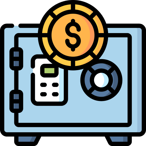 Safe box savings deposit box safety icon